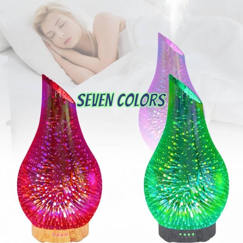 Seven Vase Humidifier Color Led Night Lights Essential Oil Diffuser Home Quiet