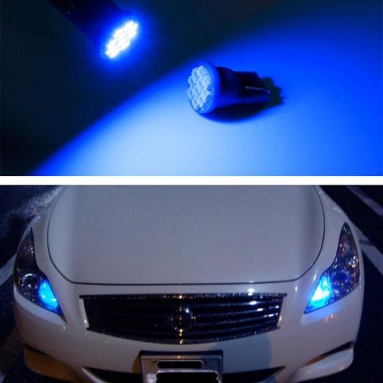 Ультрасиние 8-SMD 168 2825 2827 T10 Светодиодные Лампы Для Автомобильных Габаритных Огней