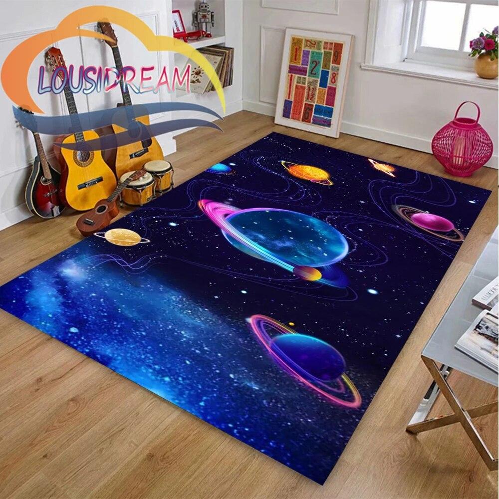 3D Pattern space universe  vector and many planets in galaxy-Popular Cushion In Europe  America Fashionable Carpet