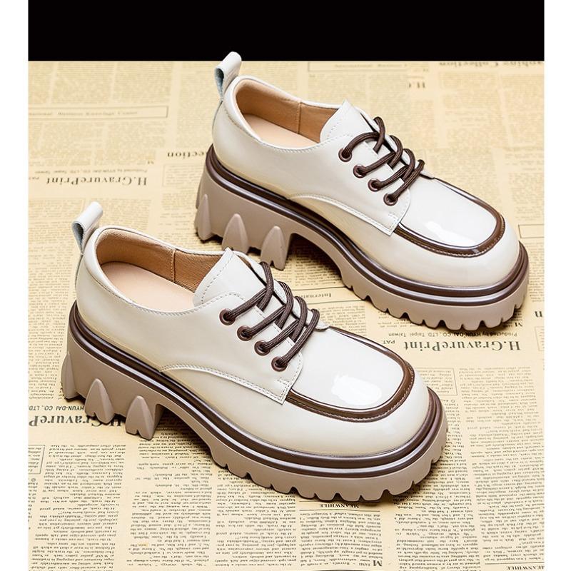 Fashion Loafers Women Shoes New In Fashion Luxury Designer Platform Thick Bottom Height Increasing Shoes Lace-up Slip On Dress Shoes