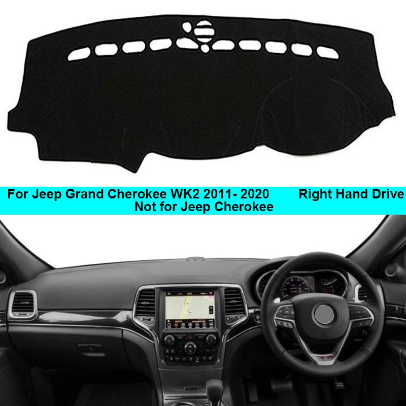 For Jeep Grand Cherokee WK2 2011 -  LHD RHD 2 Layers Car Dashboard Cover Carpet Cape Rug Shade Carpet Dashmat Pad Protector