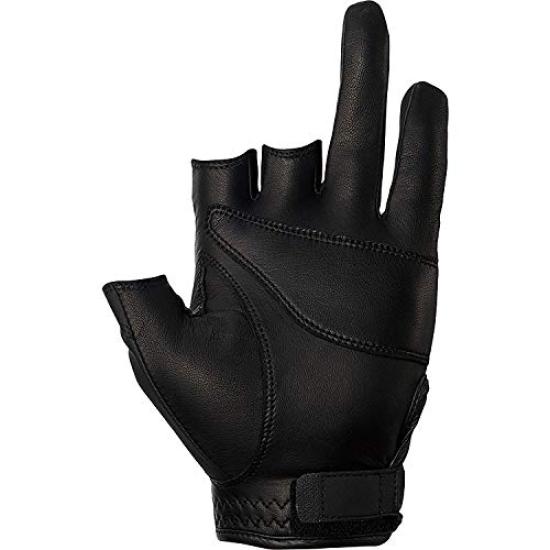 Daiwa Leather Fit Gloves, 3-Piece Cut, Black, XL, DG-2221