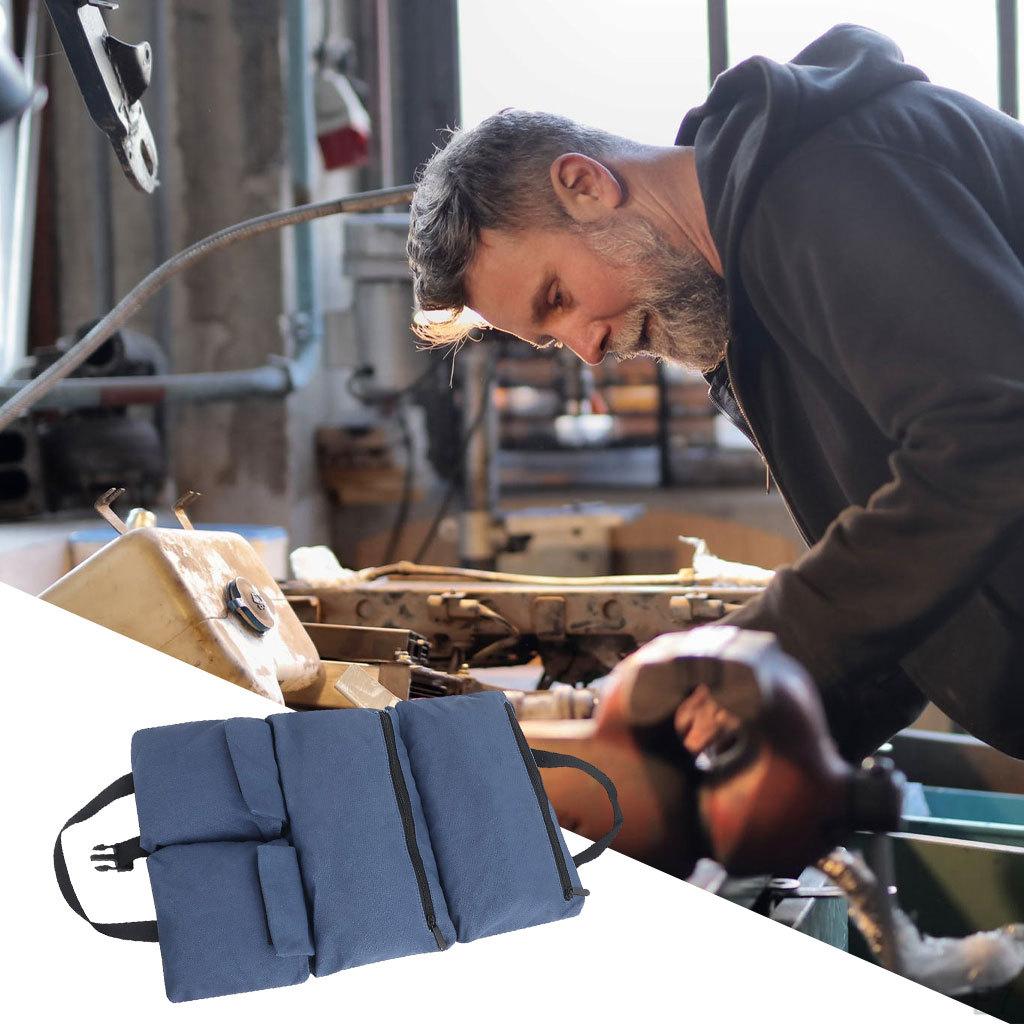 Multi-Purpose Wrench Roll Bag Canvas Hanging Pouch Tote Carrier Bag, Easy to Carry