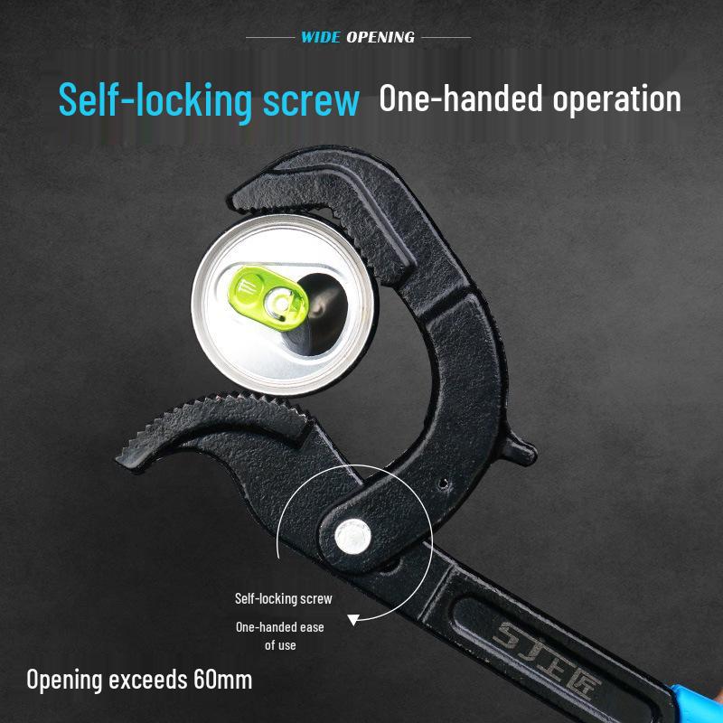 Universal Multi-functional Adjustable Pipe Wrench with Large and Small Jaw Openings
