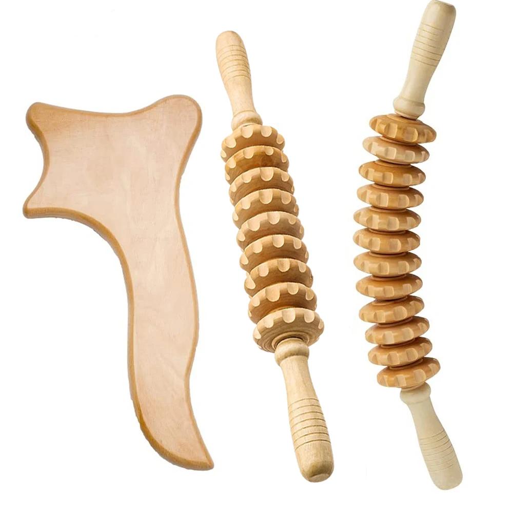 Wood Skin Scraping Therapy Complete Kit Maderotherapy Kit For Reductive Massage Professional Wood Massage Tool For Body Contour