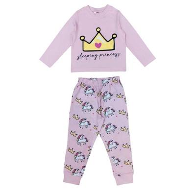 Star Girls Crown Cotton Long Pyjama Set