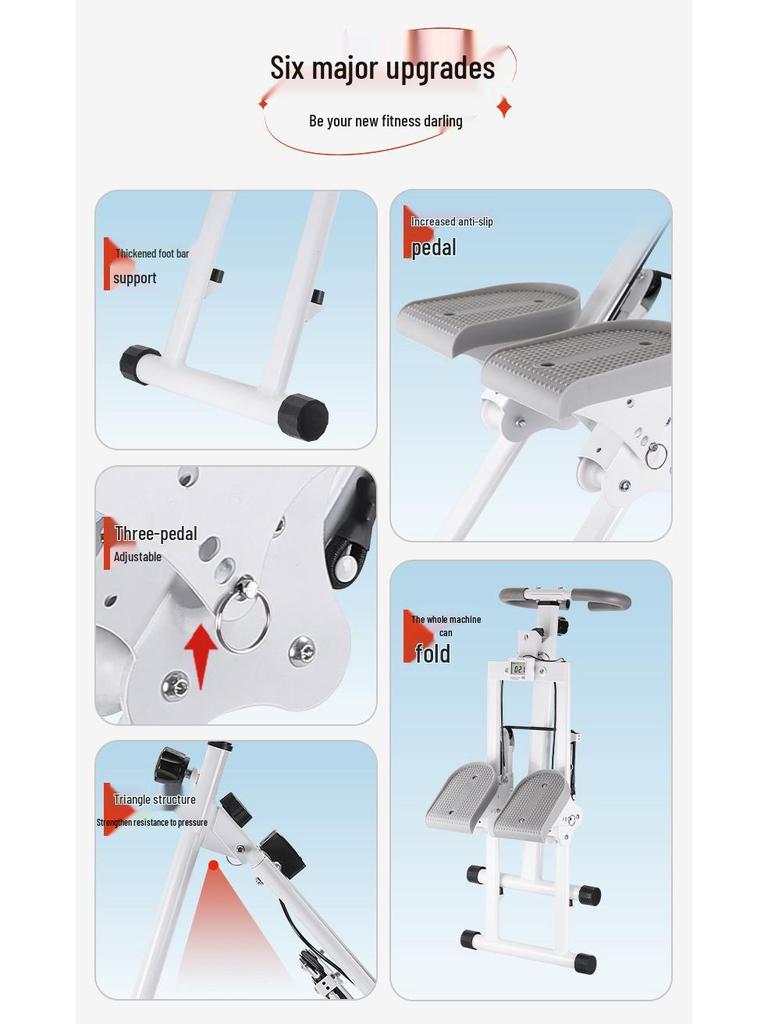 Foldable Indoor Stair Climber: Multi-Functional Minimalist Fitness Machine