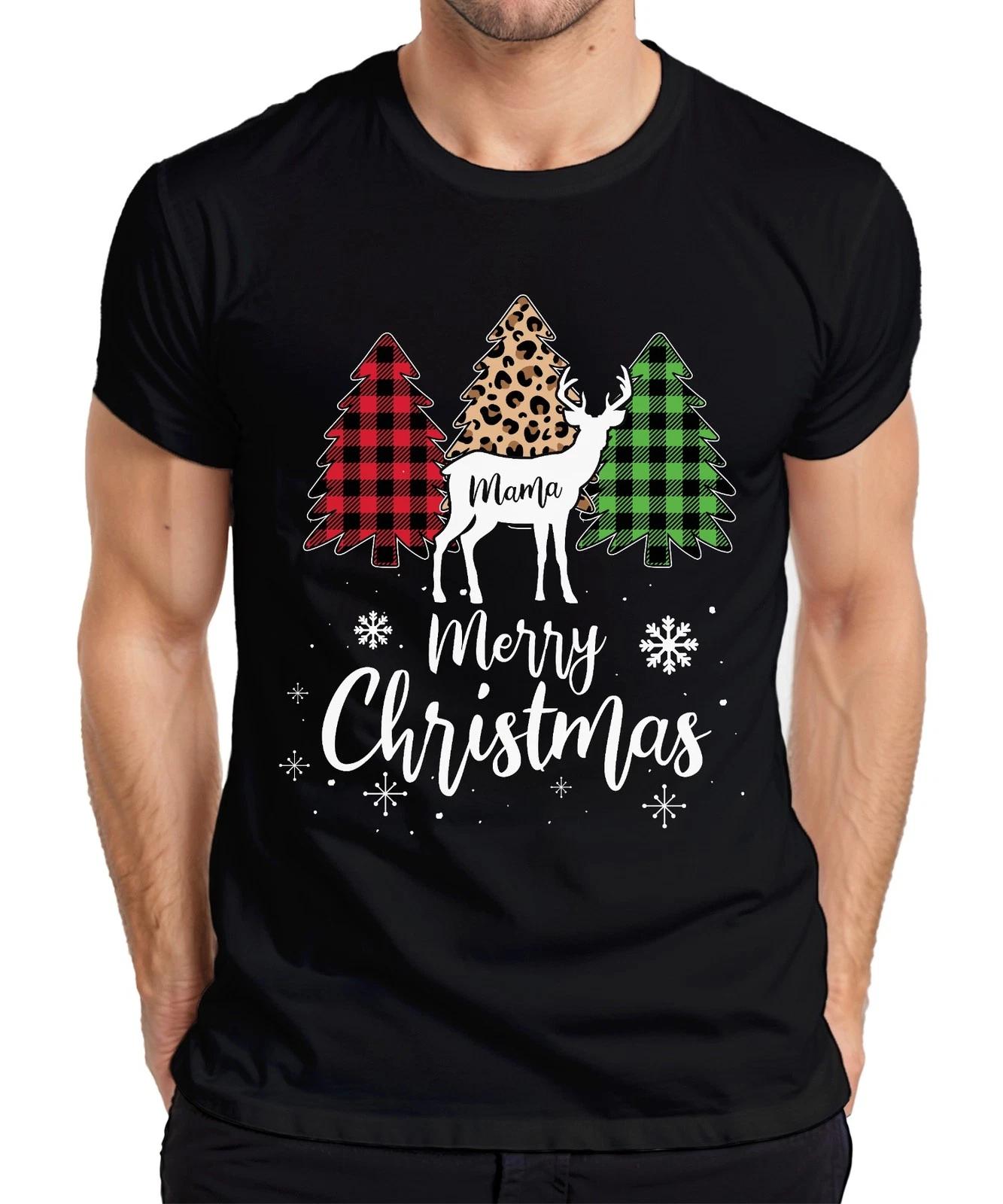Merry Christmas Mama Rentier Kariert - Weihnachten Weihnachtsgeschenk Christmas XXXL