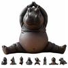 3D Printing Yoga Hippopotamus Statue Resin Multiple Styles Hippopotamus Decorative Ornaments Hippopotamus Figurine Mini