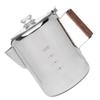 Stovetop Coffee Pot Stainless Steel Coffee Percolator with V Spout Wood Handle Multi Stove Compatible for Camping