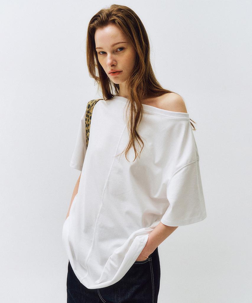 CITTA Reversible Off Shoulder T-Shirt_Ctt362(Ivory)