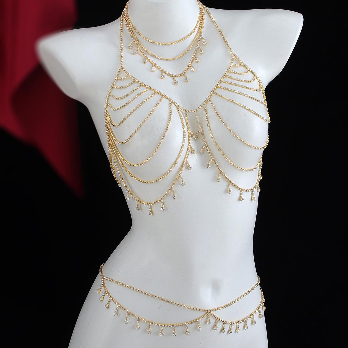 

Tassel & Chain Full Body Necklace: Sexy Decorative Waist & Chest Accessory for Women
