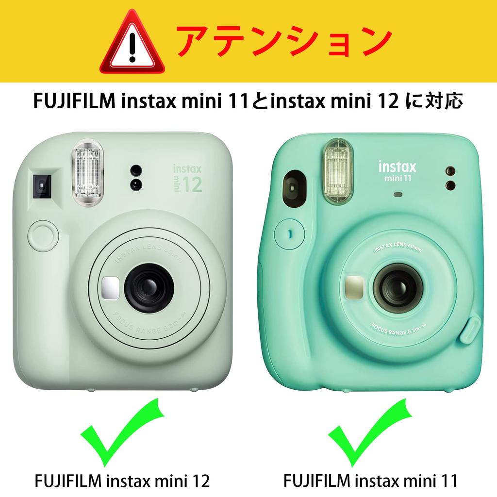 Aenllosi Storage Case for Fujifilm Instax Mini 12/11 Instant Cameras, Mint Green with Shoulder Strap (Case Only)