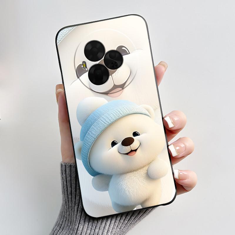 New Soft Black Casing For TCL NxtPaper 60 Ultra Green Cartoon Rabbit Pattern Shockproof Cover For TCL Ion X/TCL Ion V Case