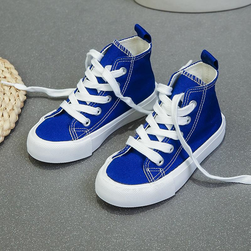 8009 Solid Color Trendy Children's Canvas Shoes, Boys' and Girls' Board Shoes, Fashionable and Breathable Children's Shoes Soft