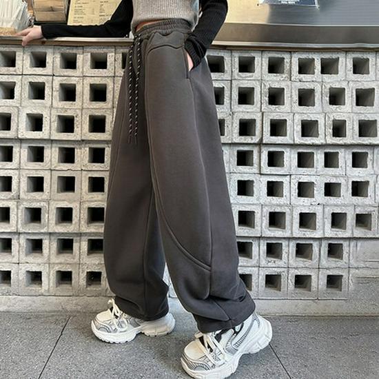 Девичьи флисовые бананы для осени/зимы - Модные, плотные спортивные штаны для детей старшего возраста и подростков 150