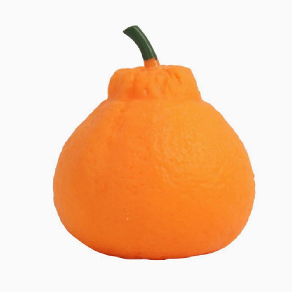 Tangerine Fruit Squish Ball Gift Squishy Squeeze Stress Reliever Fidget Sensory Toy Simulation Fruit Food Squeeze Balls For Kids