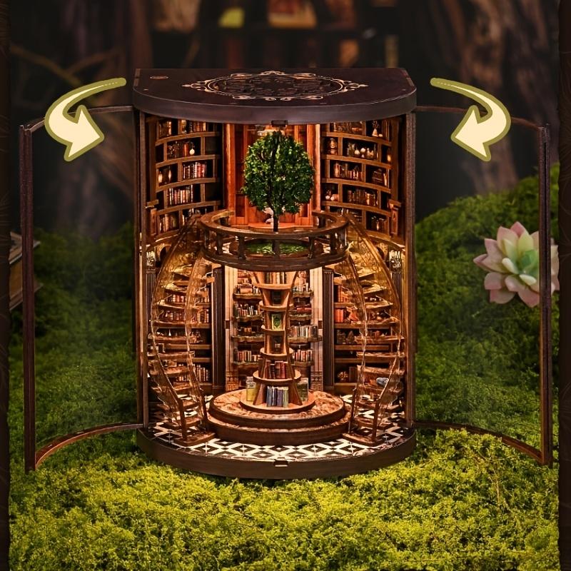 

Three Dimensional Assembled Miniature Model of The Tree of Life, with Adjustable Curved Doors for Decoration and Decoration AH01-005