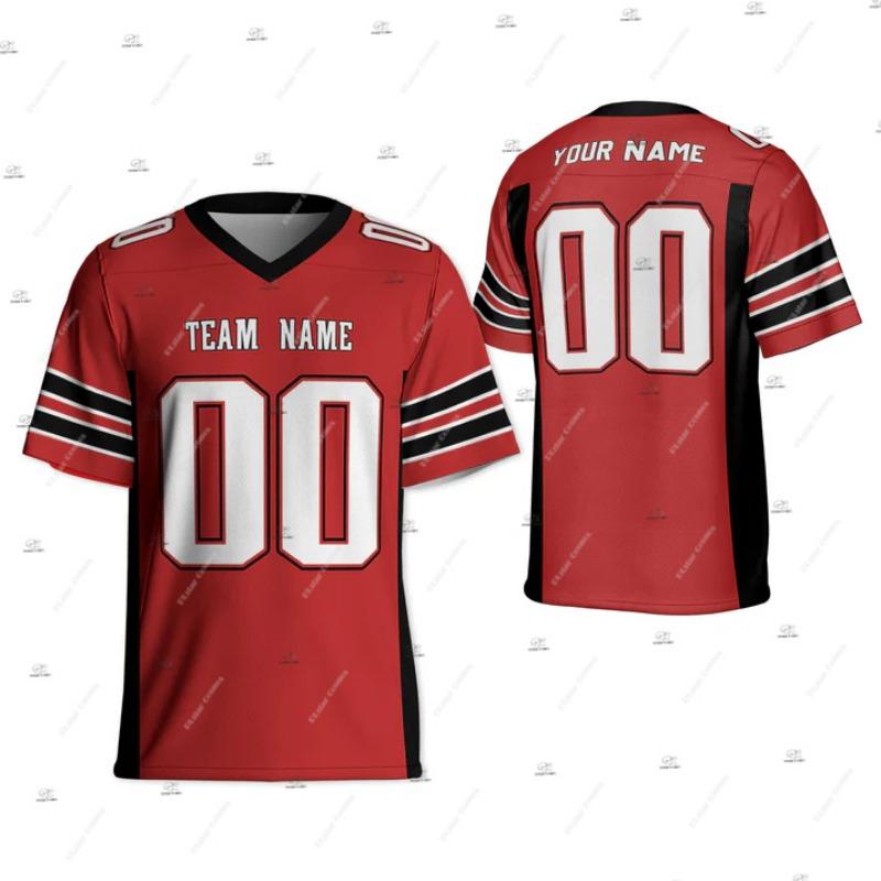 Custom Name Gradient Multicolour Soccer Team Clothes Football Jersey V-Neck T-Shirts Vintage Retro Summer Short Sleeve