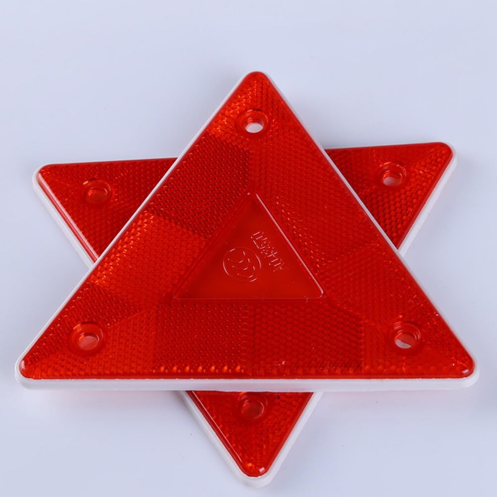 Ledmomo Triangular Car Warning Slow Vehicle Day and Night Collision Prevention for and Campers 10-Piece Reflector, Triangle, Sign, Use, Rear-End