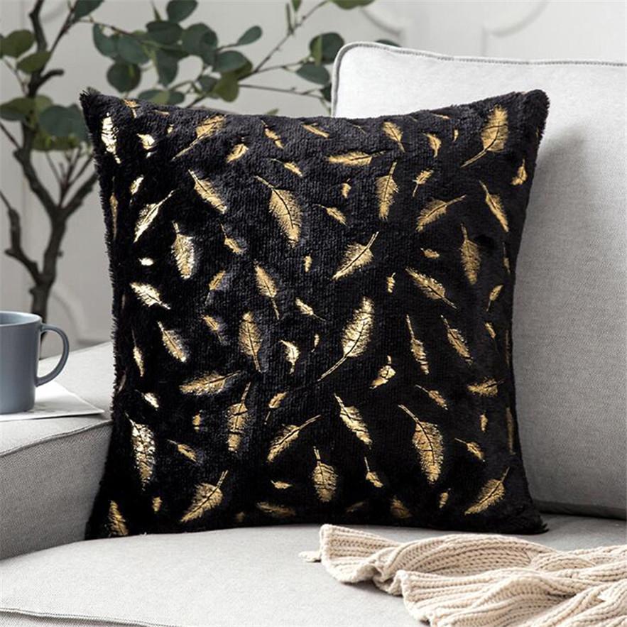 Solid Faux Fur Throw Pillow Case Pillowcase Decorative For Sofa Car Fluffy Soft Decoration Bedroom Pillow Cover Living Room Home Decor