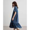 Demana Women's Ruffled A-line Denim Dress