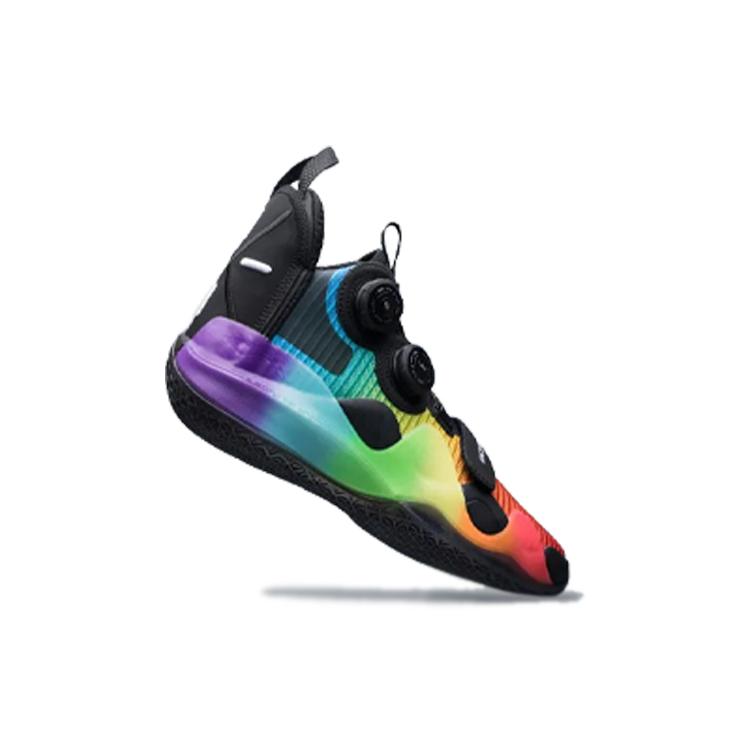 Li Ning WOW 8 Way Of Wade 8 Antiscivolo Copertura Supporto Reattività Scarpe da Basket Mid-top Uomo Arcobaleno ABEP001-10