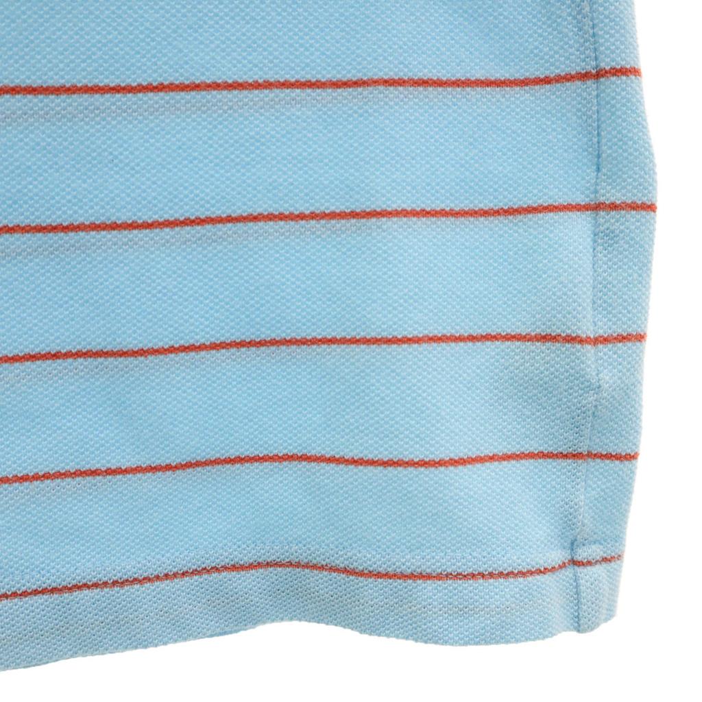 LACOSTE made in Japan Border Pattern Short sleeve Half zip Polo shirt Men's Used