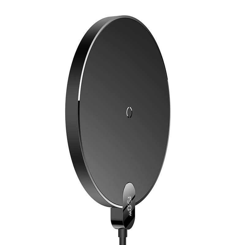Bezprzewodowa Ładowarka Indukcyjna Baseus Digital Led 15W (Czarna)