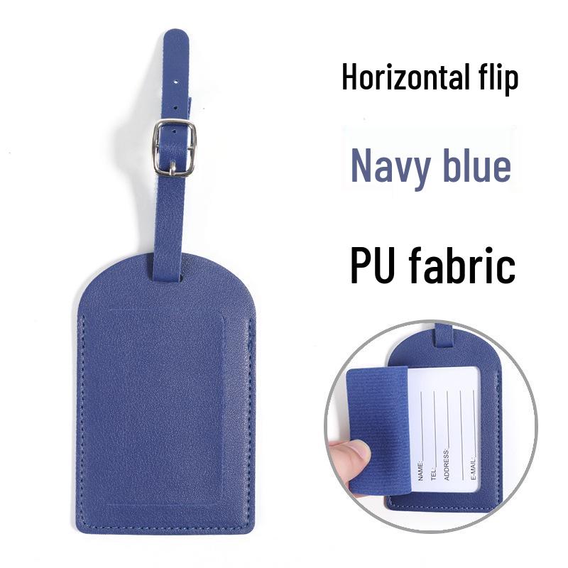 Customizable Multi-Color PU Faux Leather Luggage Tag with Lanyard and Card Holder - In Stock