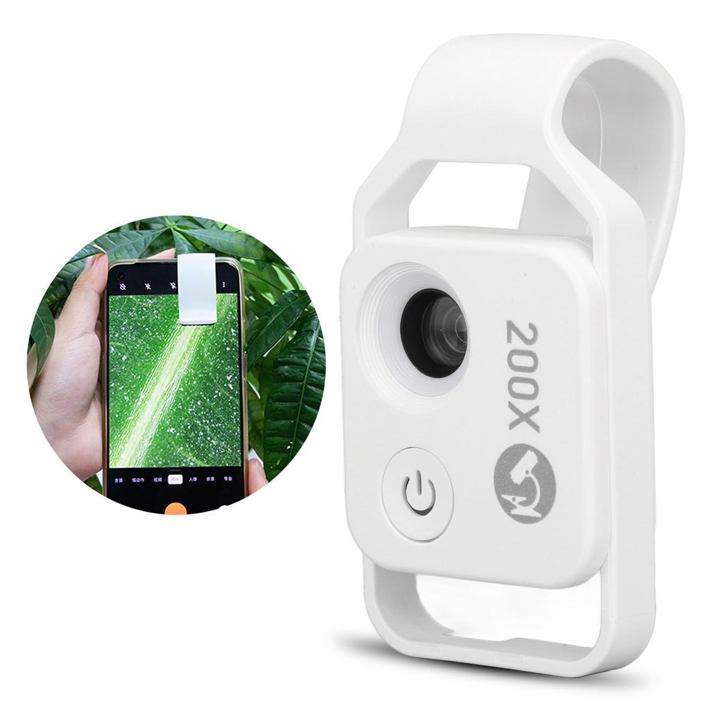 200X Phone   ket Microscope Clip Design Phone Microscope with LED Light CPL for Jadestone Metal