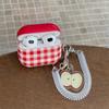 Simple Color Matching Red Plaid for AirPods Pro1 Generation Protective Case 1st Generation Pro1 Apple Bluetooth Headset Case