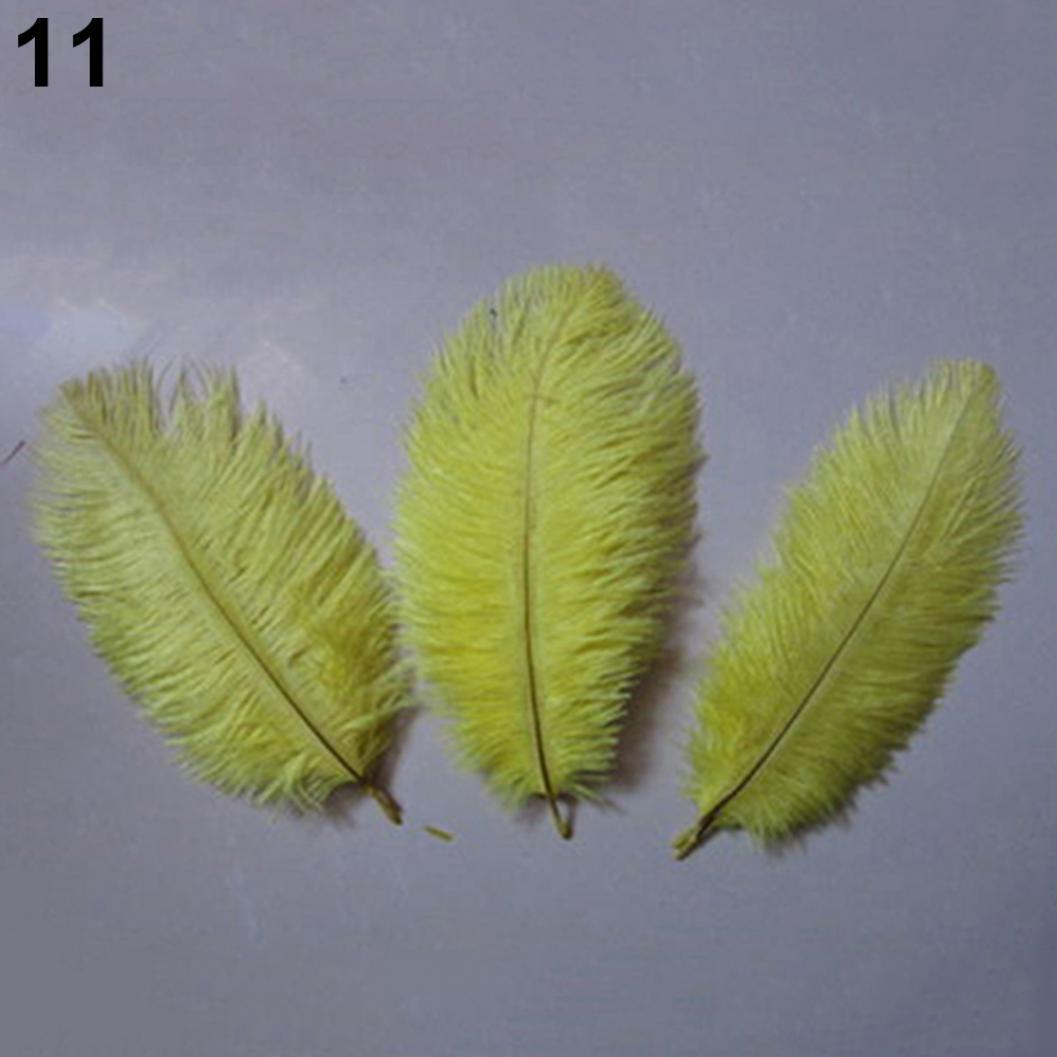 

Страусиные перья натуральный мягкий свадебный декор 10 шт. красочная ткань