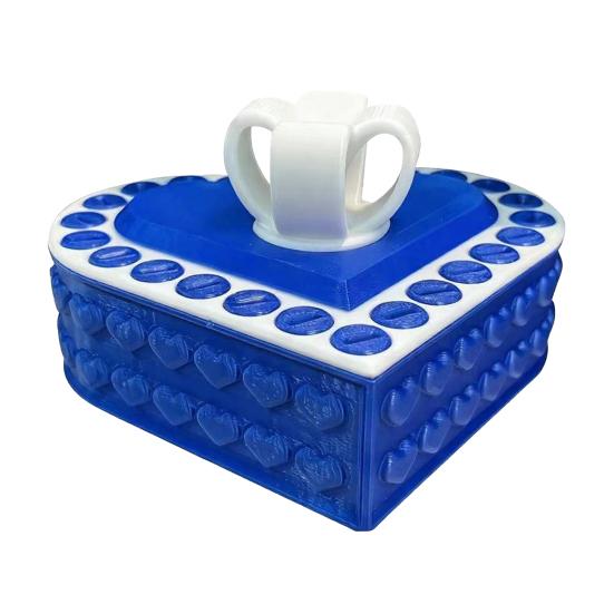 Liebesherz Nervige Geschenkbox mit Schrauben 3D-gedruckte Weihnachts-Puzzle-Geschenkbox Streich-Hülle Heim Büro Schreibtisch Dekoration Ornament Witz Gag-Geschenk