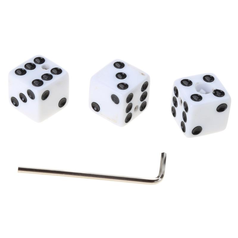 

Set of 3 Pieces Guitar Knobs Dices Shaped Volume Tone Control Knobs with Wrench Replacement Speed Knobs for Bass Guitar белый