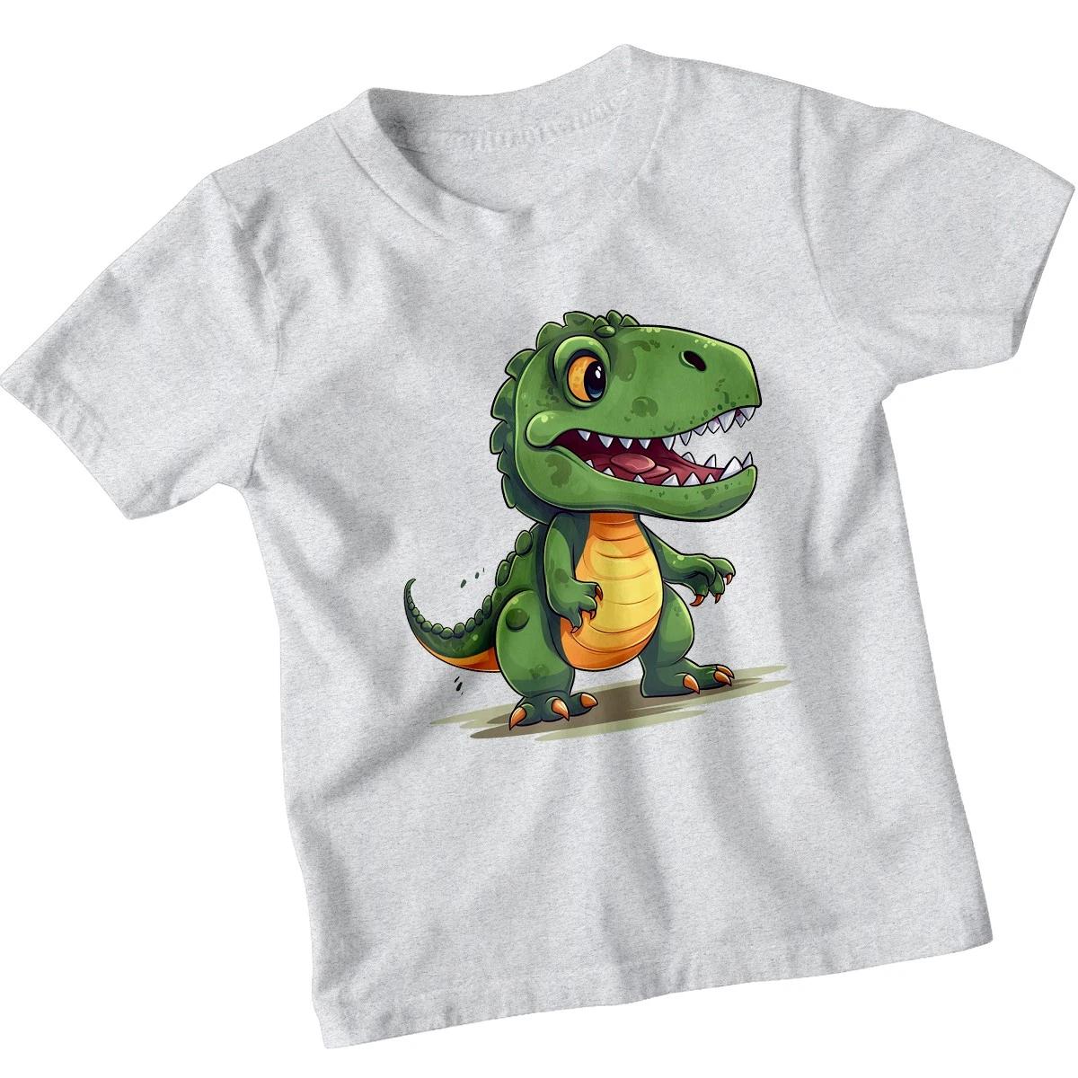 Cartoon Dinosaur Boys T-Shirt Animals Dinosaurs Adventure Kids Top 120