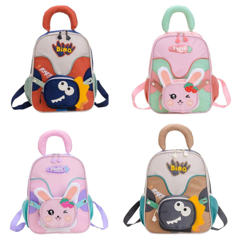 Kinderrucksack für Vorschulkinder aus atmungsaktivem Nylon mit Tiermotiven für den Schulgebrauch