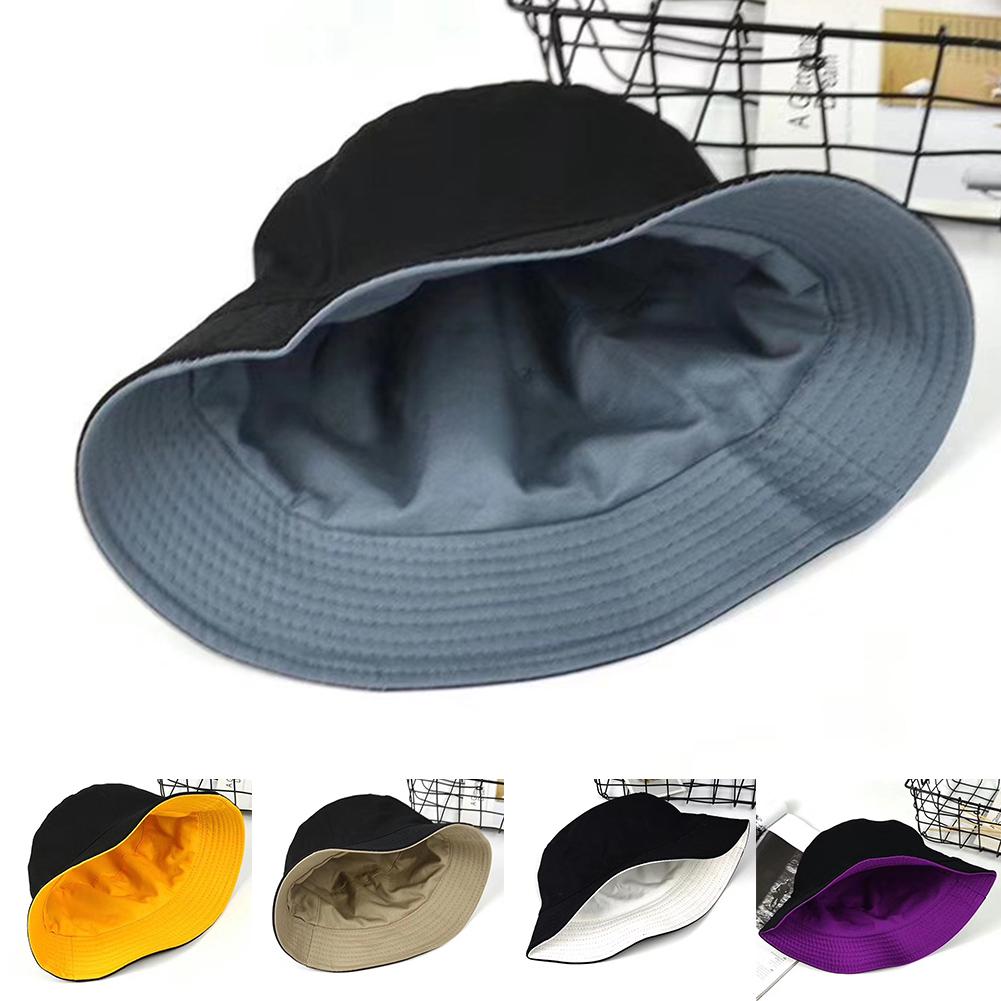 Fashion Women Flat Cotton Reversible Fisherman Sun Hat Bucket