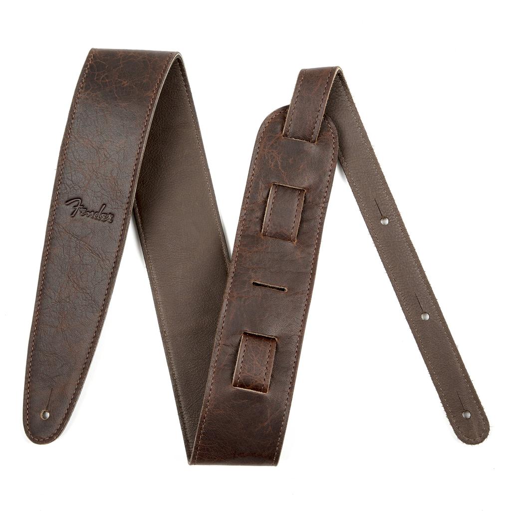 Fender Strap Artisan Crafted Leather Brown Strap, 2.5"