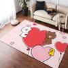 B-Brown And C-CONY Floor Mat Flannel Rugs Cozy Plush Thickened Soft Warm Winter Floor Mat Non Slip Living Room Home Indoor Use