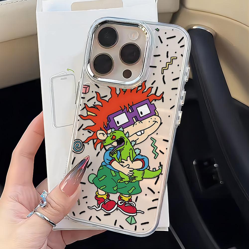 Lustige Cartoon R-Rugrats Handyhülle Für iPhone 17 16e 16 15 14 13 12 11 mini Pro Max X XR XSMAX 8 7 Air Plus Transparente Hülle