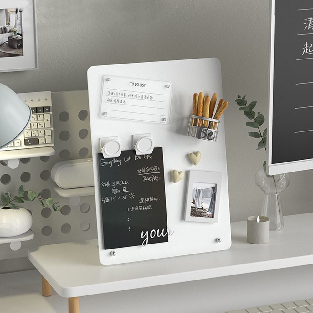 Movable Magnetic Sticker Board Metal Plate Message Reminder Board Desktop Memorandum  Home
