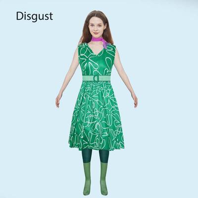 Anime Cosplay Insider Out Women Girls Disgust Outfits With Headwear For Halloween Disgust Cosplay Costume