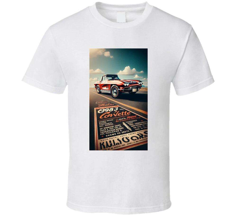 1963 Red Vette vintage car ad T Shirt L