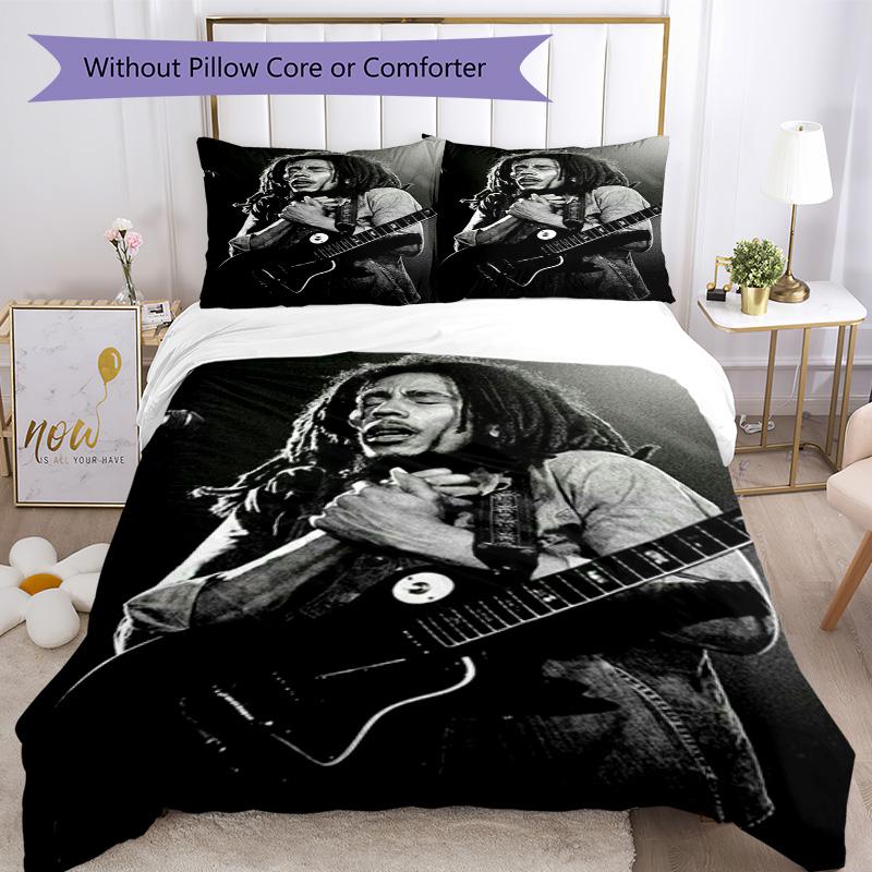 Bob Marley Comforter Cover Set Perfect for Guest Room Machine Washable Christmas Gift