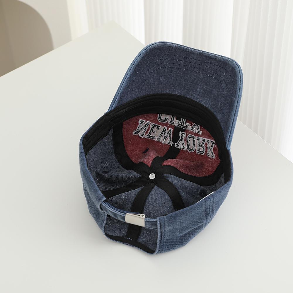 Spring And Autumn Children New York City Embroidered Hat Peaked Cap Washed Baseball Cap 3-8 Years
