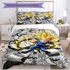 3pcs Duvet Cover Set (1*Duvet Cover + 2*Pillowcase, Without Core), DRAGON BALL Print Soft All‑Season Bedding Set, Home Bedroom Decor Gift
