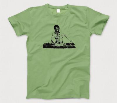 Elvis At The Decks T Shirt Music King Of Rock And Roll DJ Techno Mashup GT010