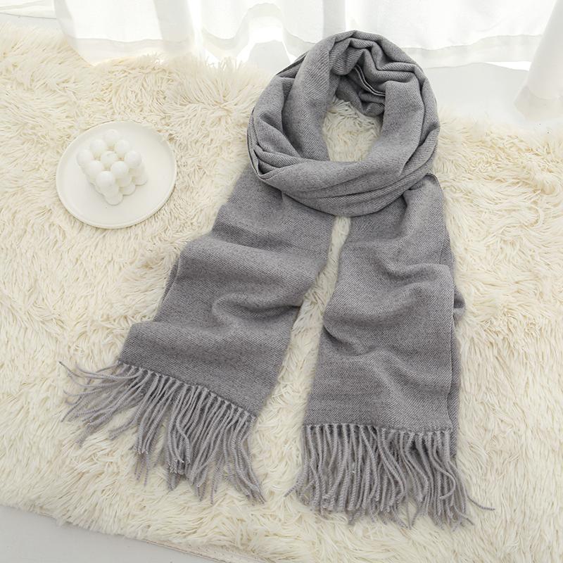High Quality Cashmere Scarves Women  New Winter Thicken Warm Soft Pashmina Shawls Wraps Solid Female Wool Long Tassel Scarf