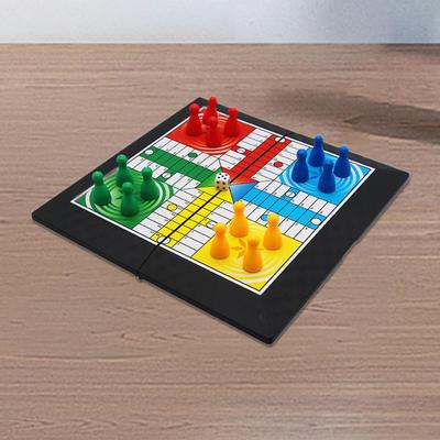 Ludo Dosková hra Cestovná Rodinná hra so Skladacou Doskou pre Párty Hry Voľný čas Lietajúce Šachy Rodinná Hra Materské Škôlky Hračky